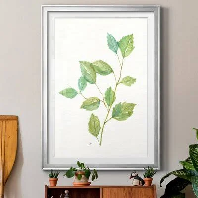 Spring Greens I - Picture Frame Painting Print on Paper Gracie Oaks Format: Silver Paper, Size: 36.5x22 H x 26.5x22 W x 1.25x22