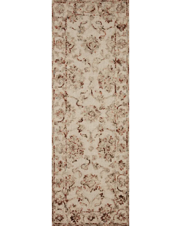 Loloi II Halle HAE-03 Taupe Rust Rug - 3 ft 6 in x 5 ft 6 in