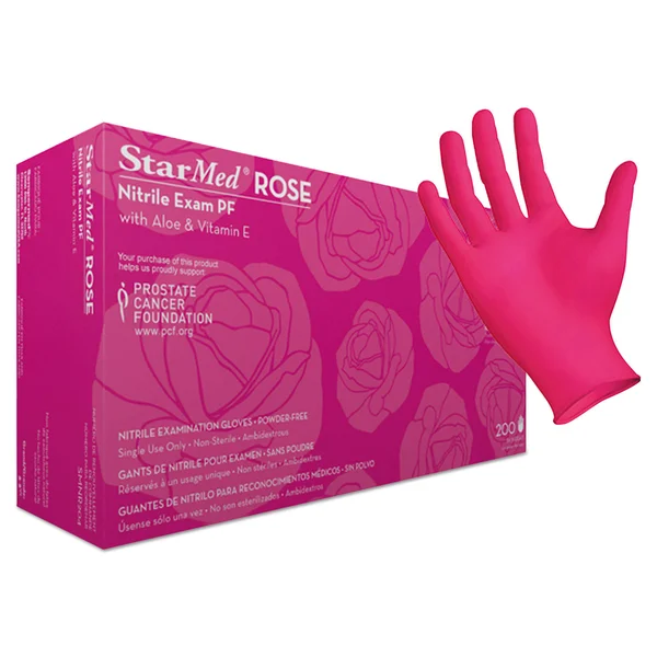 StarMed Rose Gloves, Cheery Rose, Large, 1000/Carton