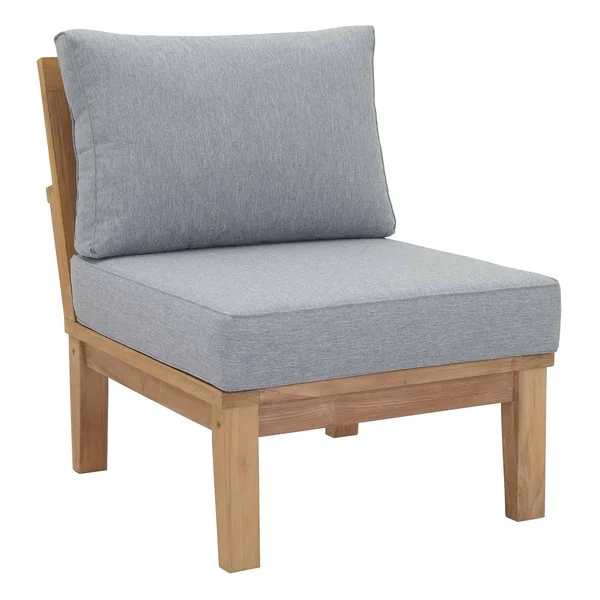 Modway Marina 2 Piece Outdoor Patio Teak Set - Natural Gray