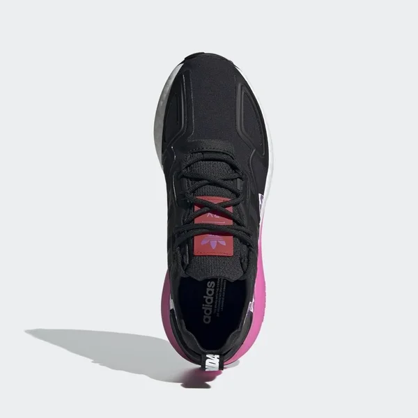 Adidas Women's Originals ZX 2K Boost Running Shoes in Black/Core Black Size 8.5