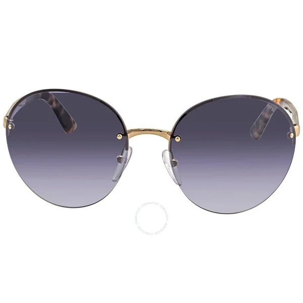 Prada PR 68VS ZVN3A0 Gold Round Sunglasses