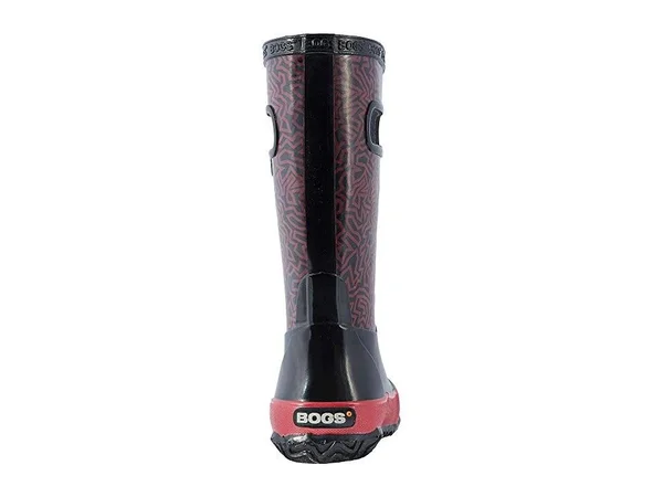 Children's Bogs Rain Boot - Kids Unisex, Size: 11 M, Black Multi Maze Rubber