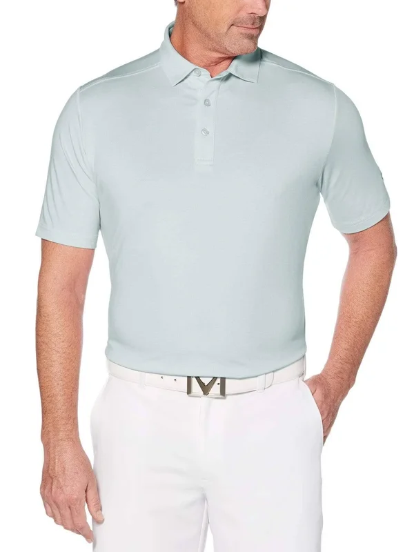 Callaway Men's Cooling Micro Hex Polo Shirt - Carnival Glass Green, Size 3XL, Polyester/Spandex