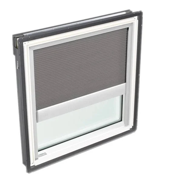 VELUX FS S06 2004CH43 Skylight with Blinds 2x Pleated 44 1/4x22x45 3/4x22 Grey - Builders Warehouse