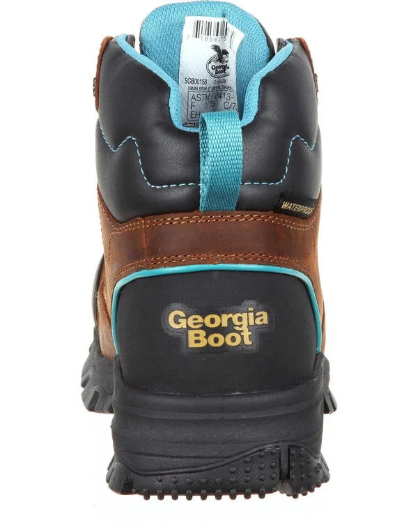 Georgia Boot Blue Collar Women's Composite Toe Waterproof Work Boot, Size: 8, Brown