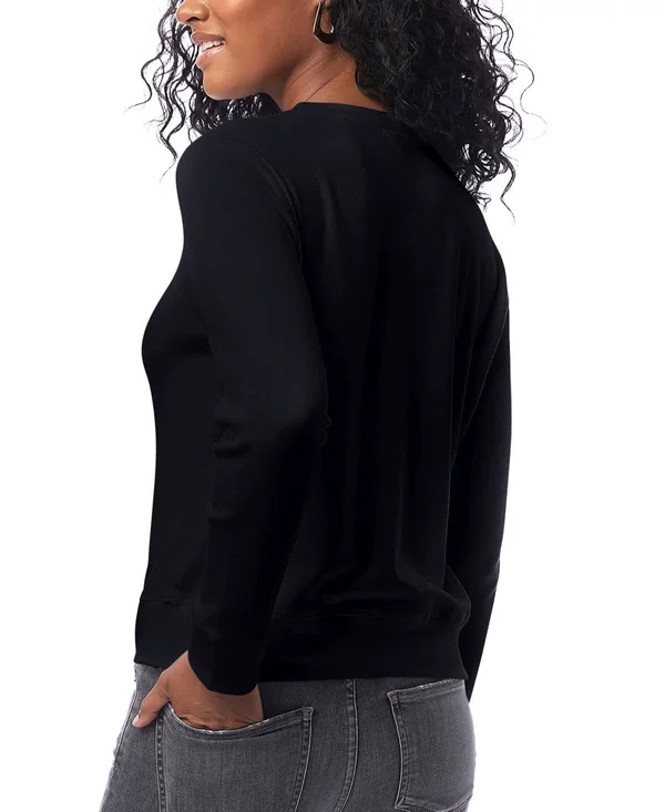 Alternative Cotton Modal Interlock Pullover Crew Neck Sweatshirt White - Women's, Size: 2XL