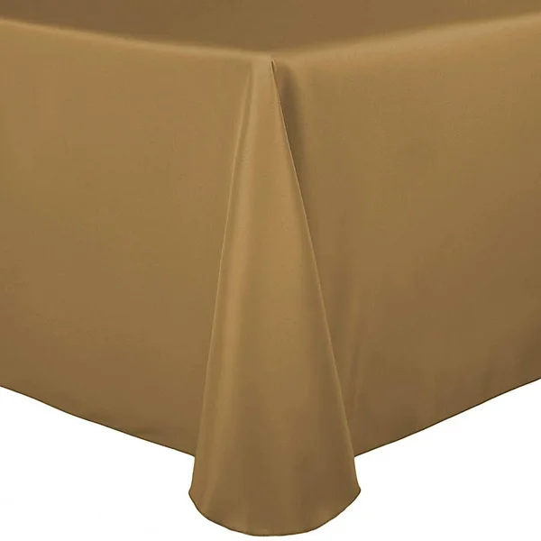 Stain-Resistant Solid 60x22 x 84x22 Oval Tablecloth in Toast