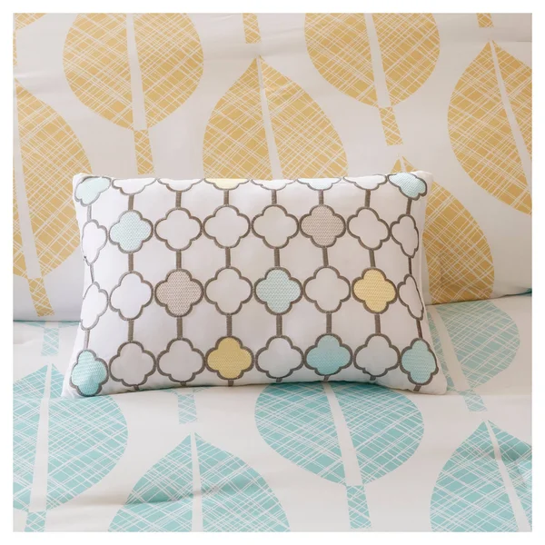 Madison Park Central Park Complete Comforter Set Yellow/Aqua King - 12 x 18 inches