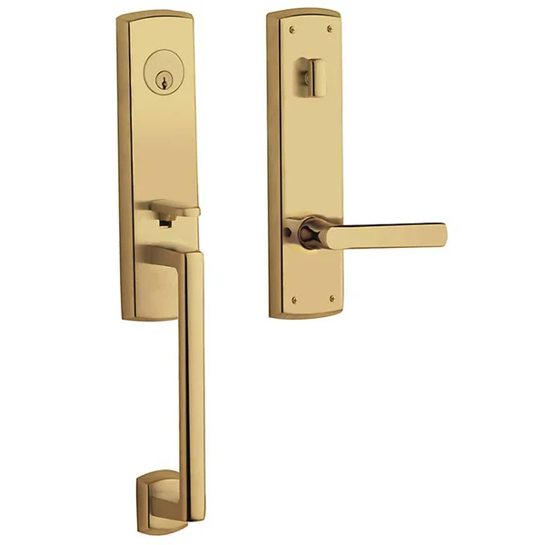 Baldwin 85387 Lent Soho Single Cylinder Entry Set - Lifetime Polished Brass