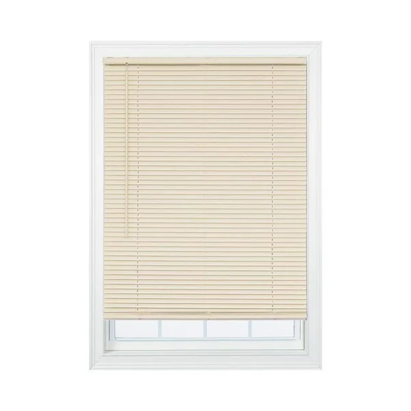 Cordless 1 inch Duplex Room Darkening Mini Blind - 45 in. W x 64 in. L, Ivory, Multiple Sizes, Size: 45 inch W x 64 inch Large