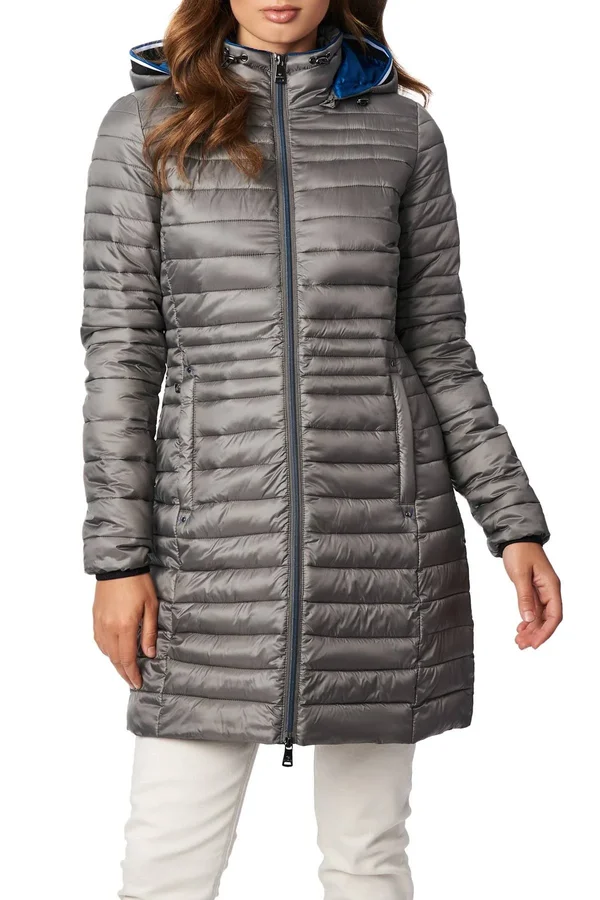 Bernardo Quilted Jacket, Size S - Charcoal at Nordstrom Rack
