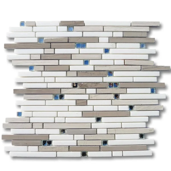Fable Random Sized Marble Mosaic Tile in The Woodsman Ivy Hill Tile