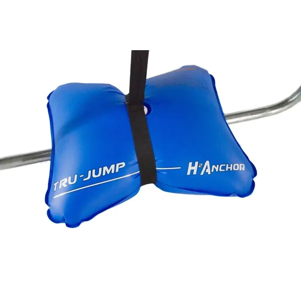 TruJump 15& Trampoline with Enclosure and Airdunk Basketball System in Blue