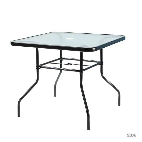 Jake 6 Piece Bistro Dining Set with Umbrella - Red