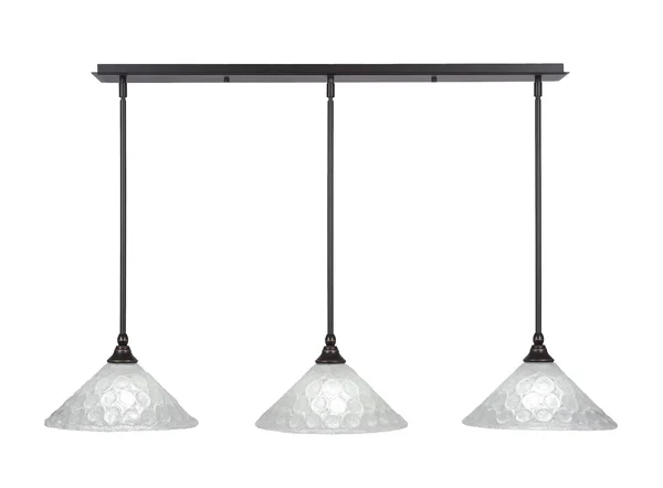 Toltec Lighting 36-DG-441 3 Light Mini Pendant in Dark Granite with 12 inch Italian Bubble Glass Shade
