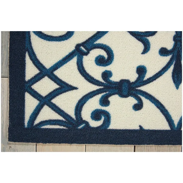 Nourison Home & Garden RS093 Area Rug - Blue, 7&9x22 x 10&10x22