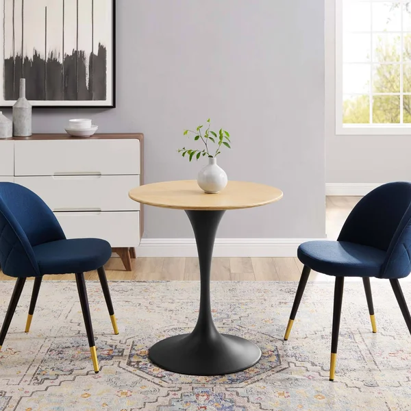 Modway Lippa 28x22 Wood Dining Table EEI-4861, Black Natural
