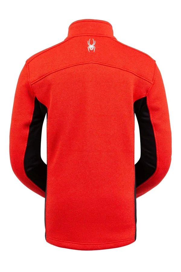 Spyder Men's Encore Half Zip Fleece Jacket - Medium - Abyss, Volcano