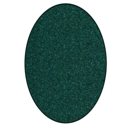 American Bright Solid Color Area Rugs Forest Green - 6&x9& Oval