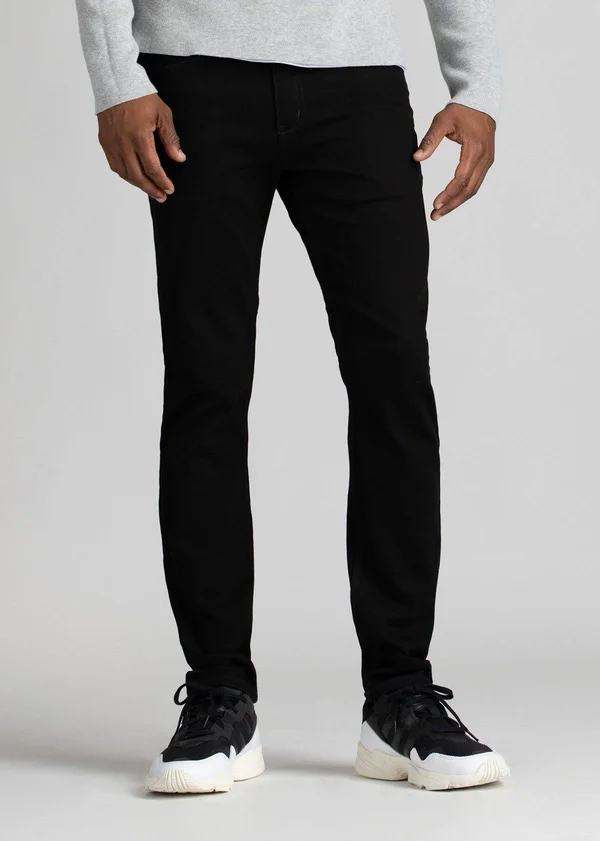 DUER Men's Stay Dry Denim Slim Black - Size 33 - 34, Jet Black