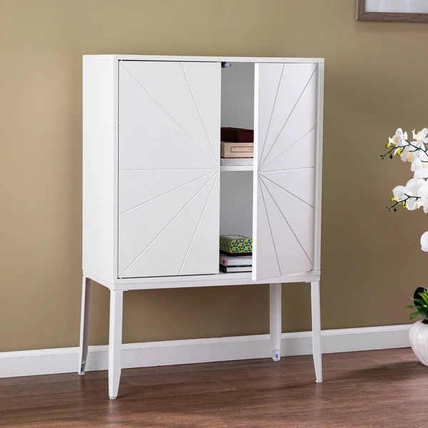 Hurstvey Double Door Storage Cabinet White - Aiden Lane