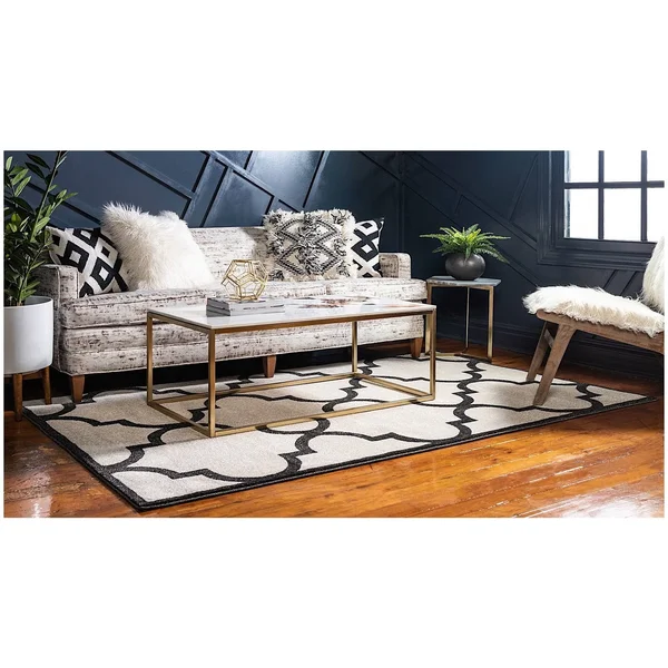 Unique Loom Trellis Contemporary Area Rug Collection - 7&x10& 3116152