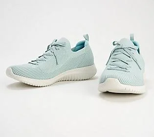 Skechers Washable Knit Slip-On Sneakers - Pop Sensation, Size 6 Wide, Sage