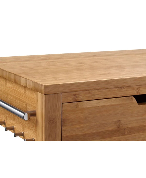 Trinity Bamboo 48 in. Kitchen Island with Drawers