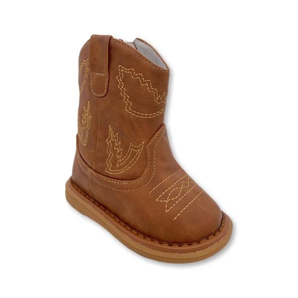 Wee Squeak Boys Western Squeaky Boot, 8, Brown