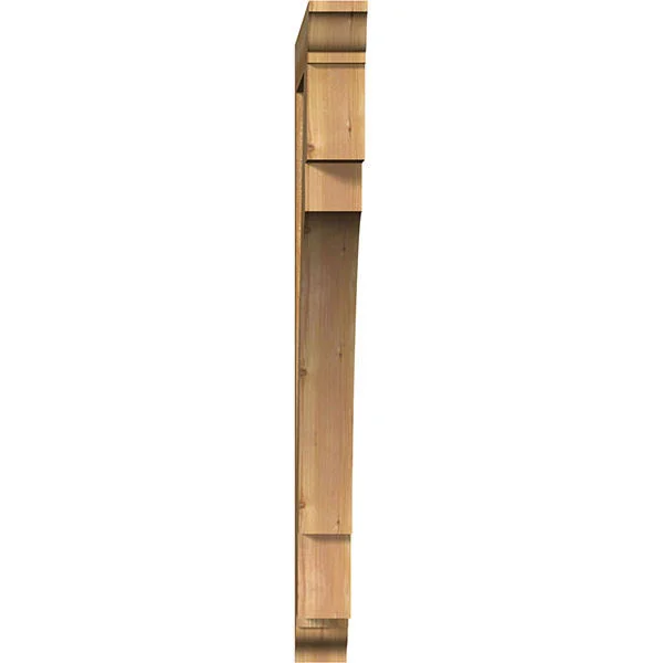 Ekena Millwork 4x22W x 36x22D x 48x22H Merced Traditional Rough Sawn BRACKET, Western Red Cedar