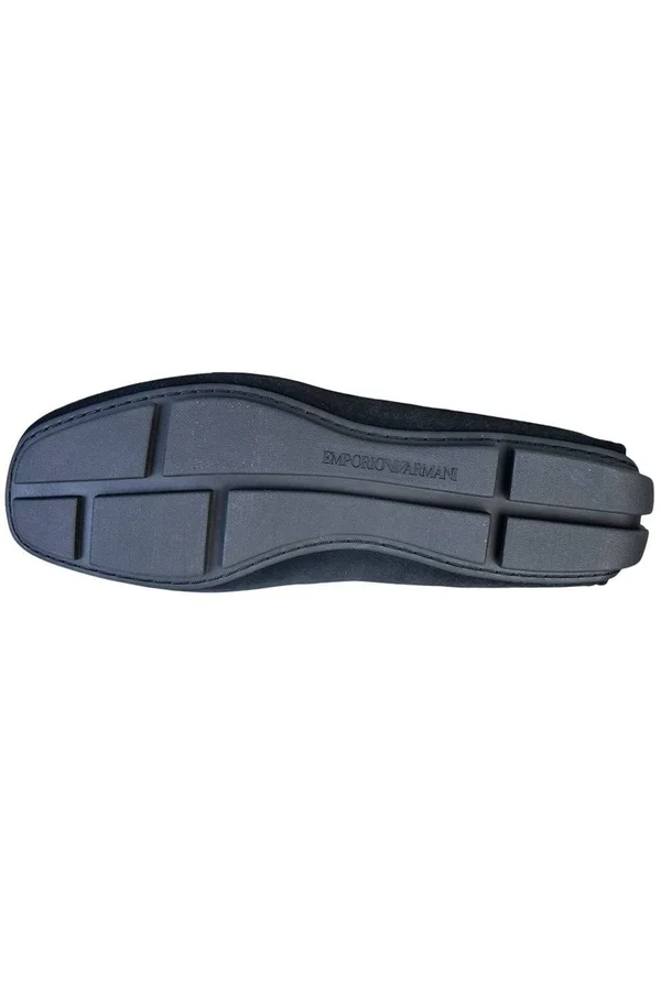 Emporio Armani Suede Driver Shoes Black
