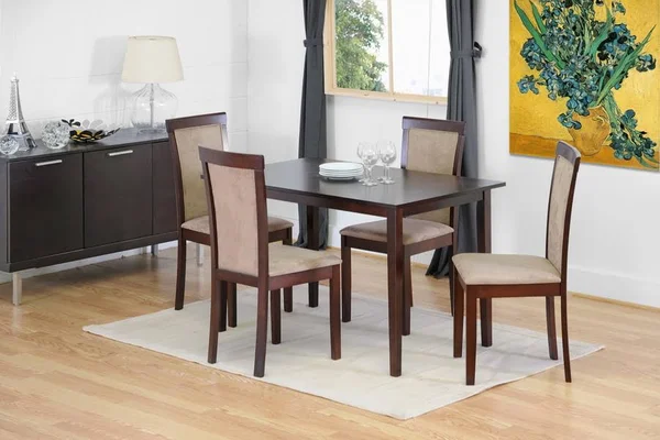 Baxton Studio Judy Dark Brown Modern Dining Chair (Set of 2)