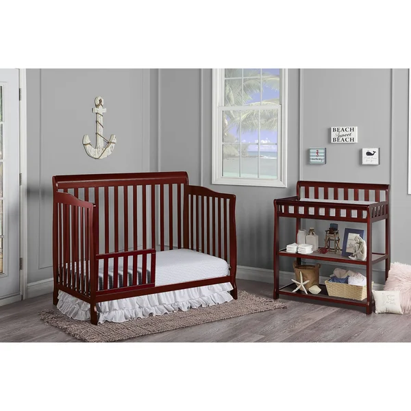Dream on Me Ashton 5 in 1 Convertible Crib, Cherry