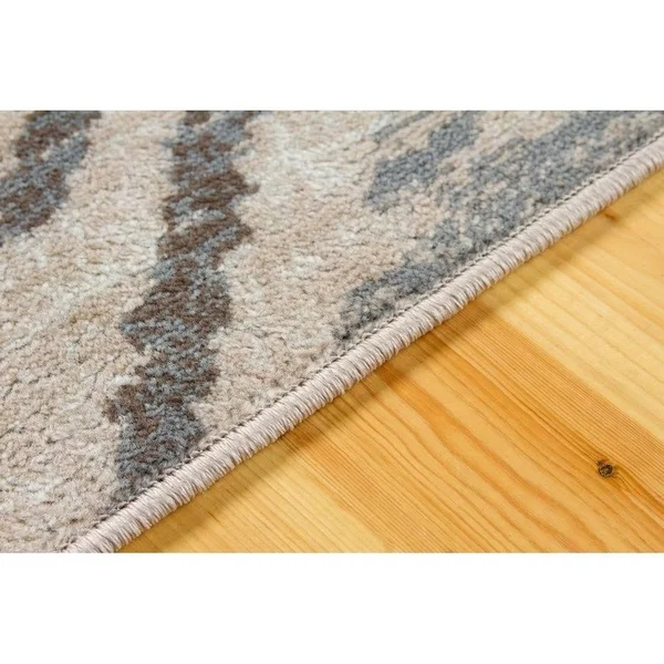 L Baiet RS214G46 Melody Geometric Rug Grey - 4 x 6 ft.