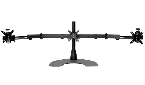 Ergotech Triple LCD Monitor Desk Mount Stand with Telescopic Wings/3 Screens Up