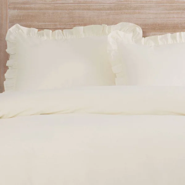 Vue Elements Rona 3 Piece Duvet Set (King - Ivory) - 90 x 90