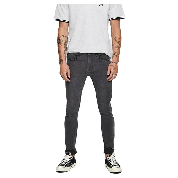 Only & Sons Skinny Fit Jeans in gray-Grey