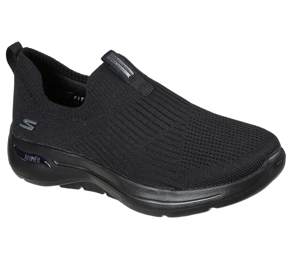 Skechers Women's GOwalk Arch Fit - Iconic Slip-On Walking Shoes - Black, 7.5