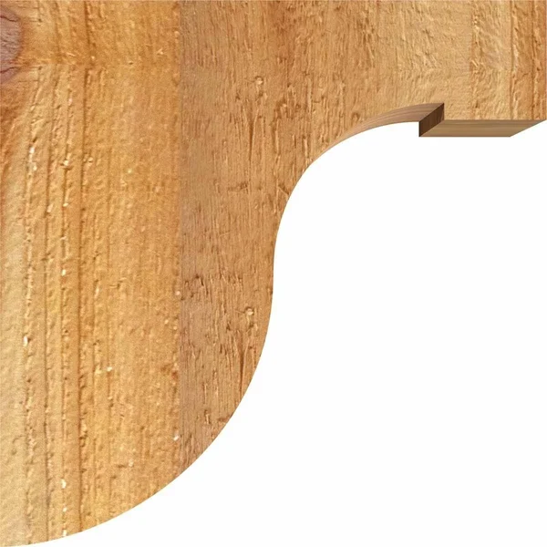Ekena Millwork COR06X08X20DEL00RWR 6x22W x 8x22D x 20x22H Del Monte Rough Sawn Corbel, Western Red Cedar