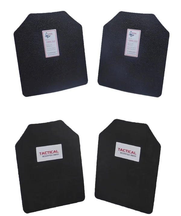 Scorpion Pair Level III AR500 Steel Body Armor Two 10 x 12 Plates + Trauma Pads