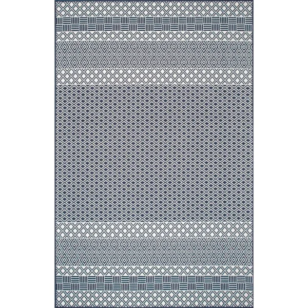 nuLOOM Frontier Striped Lattice Indoor/Outdoor Area Rug - Size: 8& x 10&