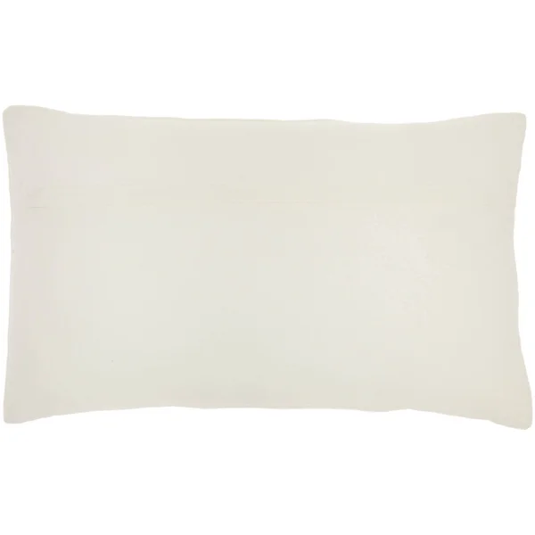 Nourison Sofia Ivory Decorative Throw Pillow, 12 inchx20 inch, Size: 12 inch x 20 inch