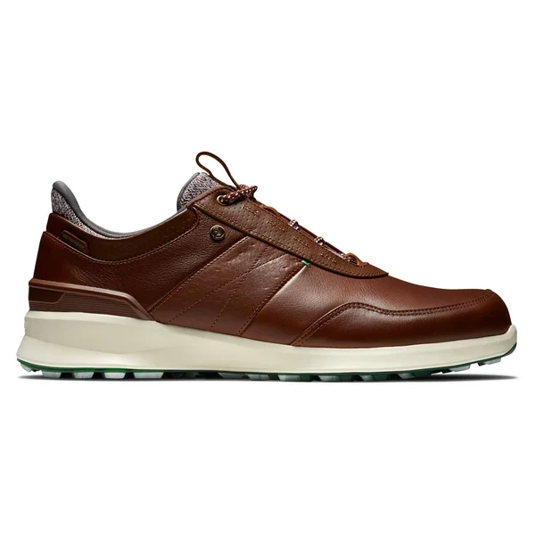 FootJoy Men's Stratos Golf Shoes 50065 - Cognac/Green - 10.5 - X-Wide