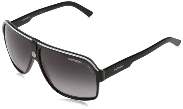 Carrera 33 Sunglasses Men Rectangular (8V6 Black Grey)