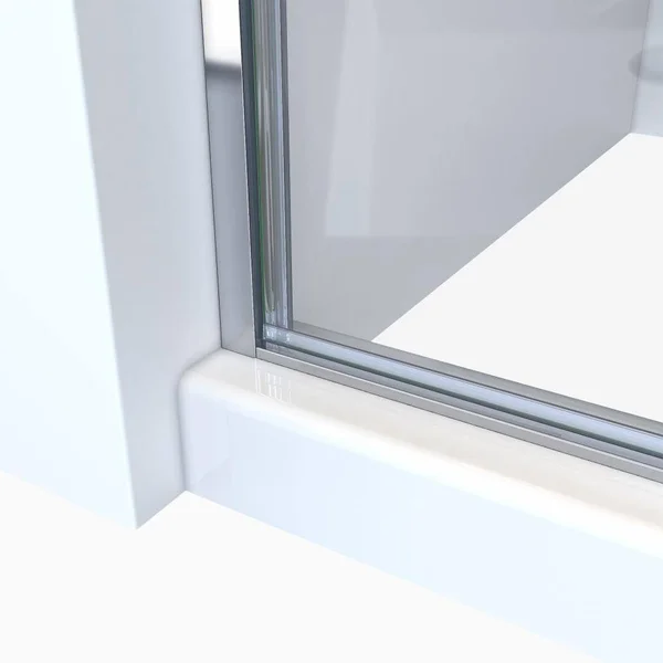 Arizona Shower Door R3369CHCL RD Swinging 33x22 x 69x22 Hinged Semi-Frameless Shower Door Finish: Polished Chrome, Glass Type: C