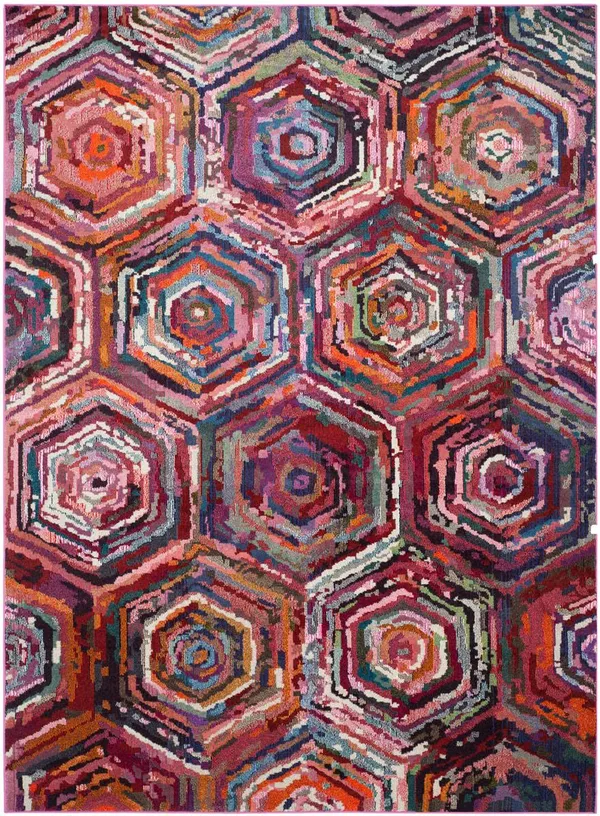 Safavieh Monaco Pink/Multi 8 ft. x 11 ft. Area Rug