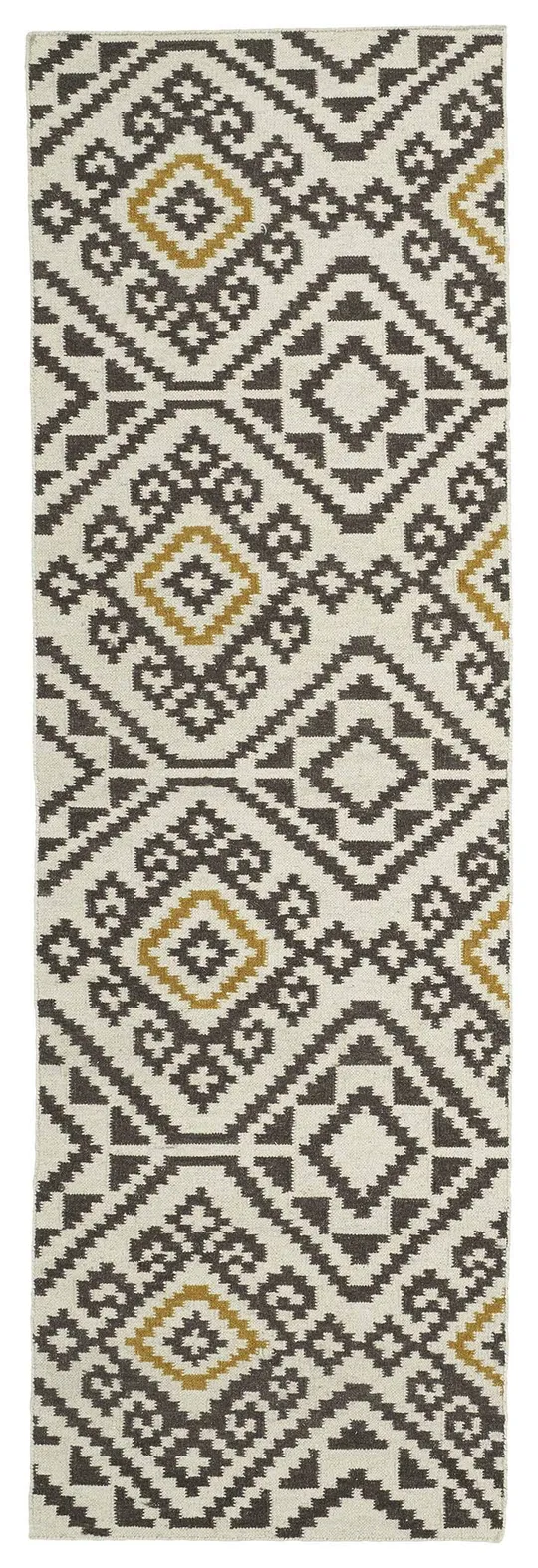 Kaleen Nomad NOM05-38 Charcoal Area Rug Runner 2&6x22 x 8&0x22