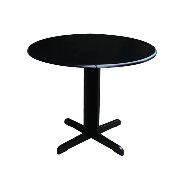 International Concepts 36x22 Dual Drop Leaf Table with 2 San Remo Chairs - Black
