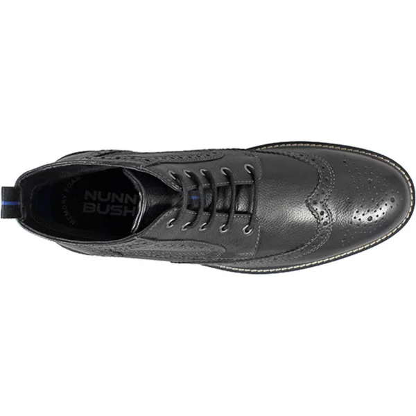 Nunn Bush Odell Kore Wingtip Men's Boot - Black Size 9